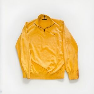 Tommy Hilfiger Men's Quarter-Zip Logo Sweatshirt Sweater‎ Sz XL